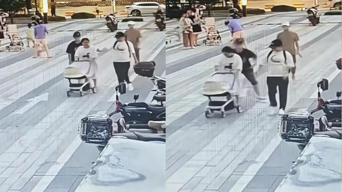 寶媽帶娃遛彎遭多人打配合偷走手機(jī)這是一個(gè)非常嚴(yán)重的犯罪行為，應(yīng)該立即報(bào)警并尋求幫助。