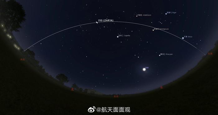 國際空間站今晚過境石家莊上空國際空間站今晚過境石家莊上空，千載難逢的天文奇觀