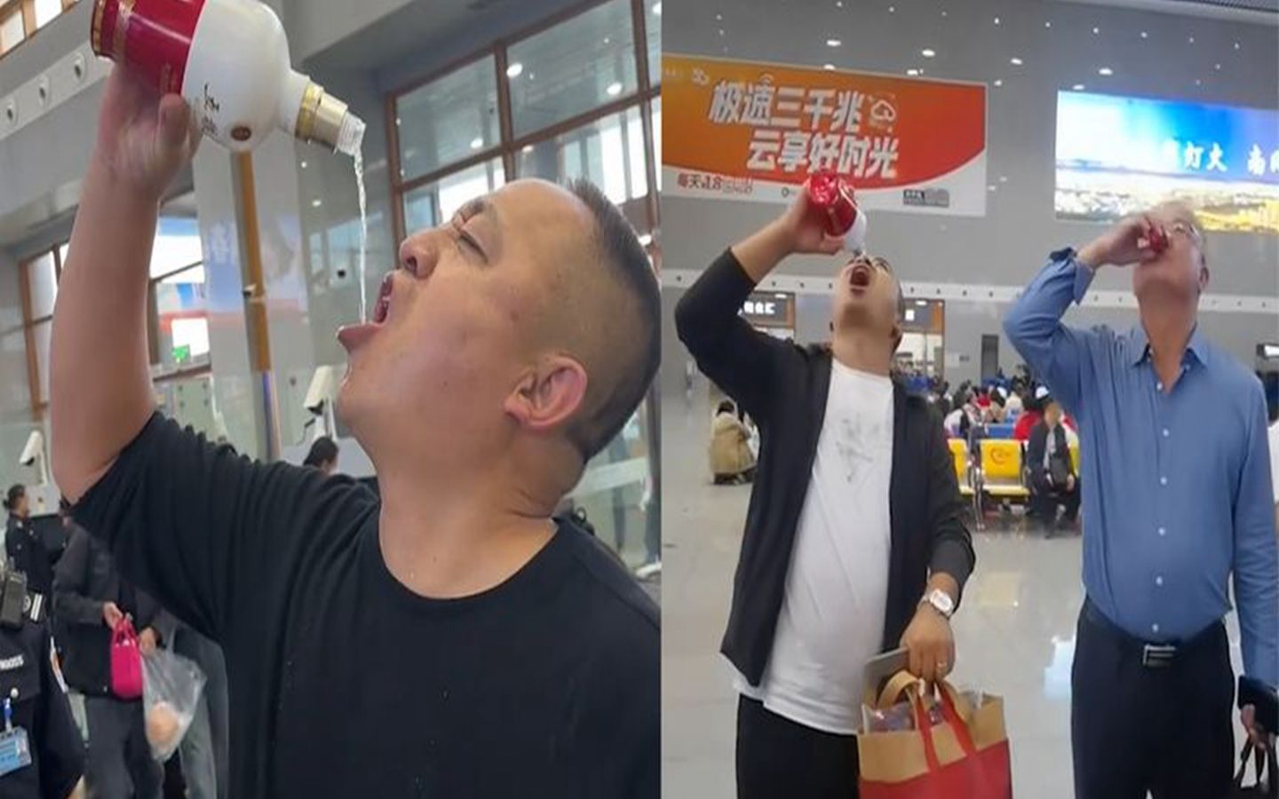 帶開(kāi)過(guò)封白酒坐高鐵被攔 男子豪飲高鐵上男子攜帶開(kāi)封白酒引發(fā)爭(zhēng)議，豪飲行為引發(fā)關(guān)注與討論