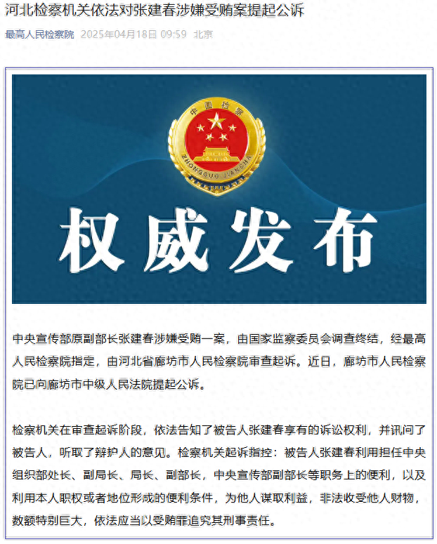 中宣部原副部長張建春一審獲刑14年原中央宣傳部副部長張建春因受賄罪被判處有期徒刑十四年六個(gè)月。