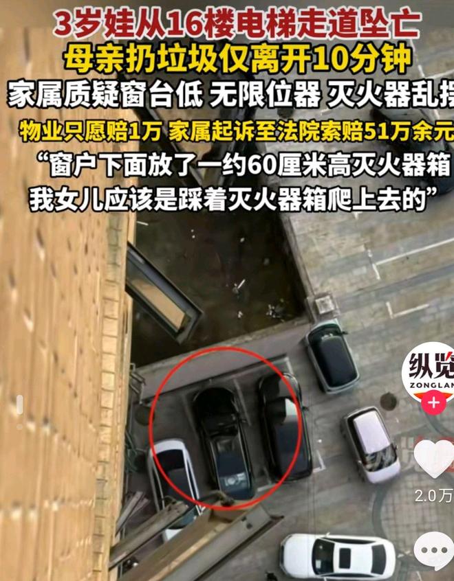 3歲女童16樓墜亡 父母索賠51萬關(guān)于三歲女童十六樓墜亡，父母索賠五十余萬事件的深度解析